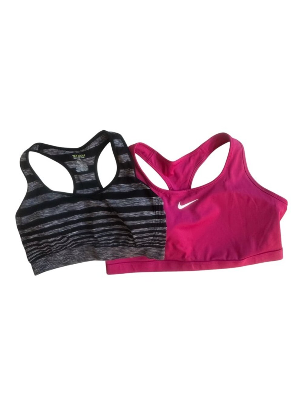 Two SPORTS BRAS Nike Tek Gear XXL 1X